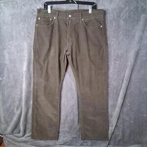 Levis 514 Corduroy Pants Mens 36x30  Straight Fit Olive Green White Tab NWOT